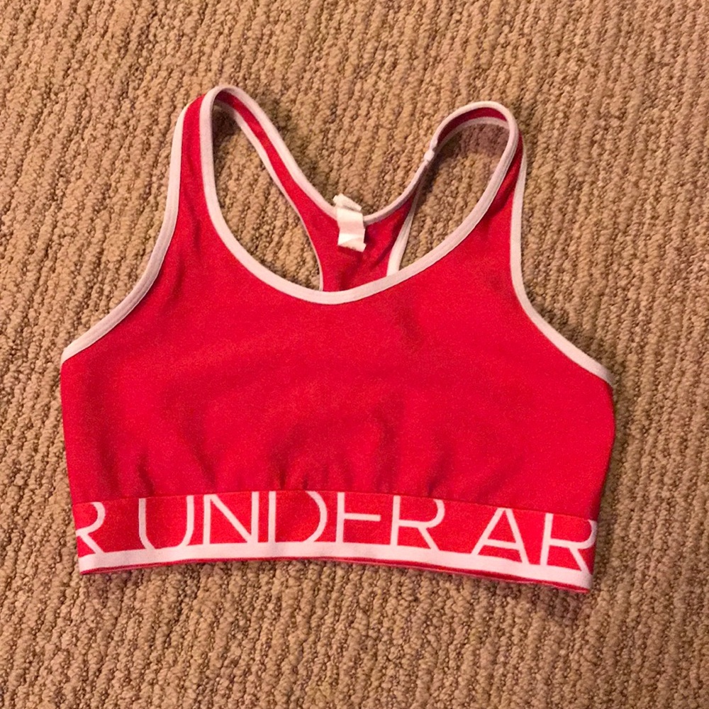 red under armour sports bra